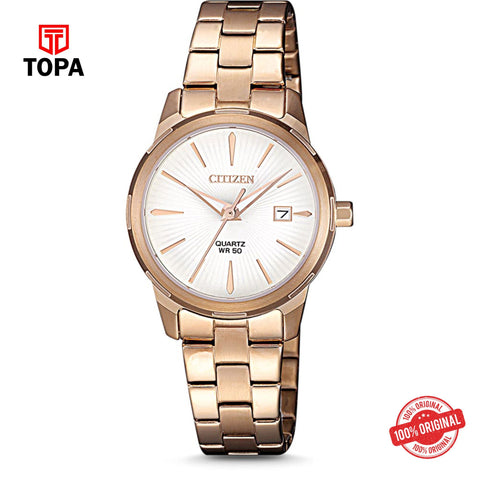 Citizen EU6073-53A white dial quartz analog women's watch