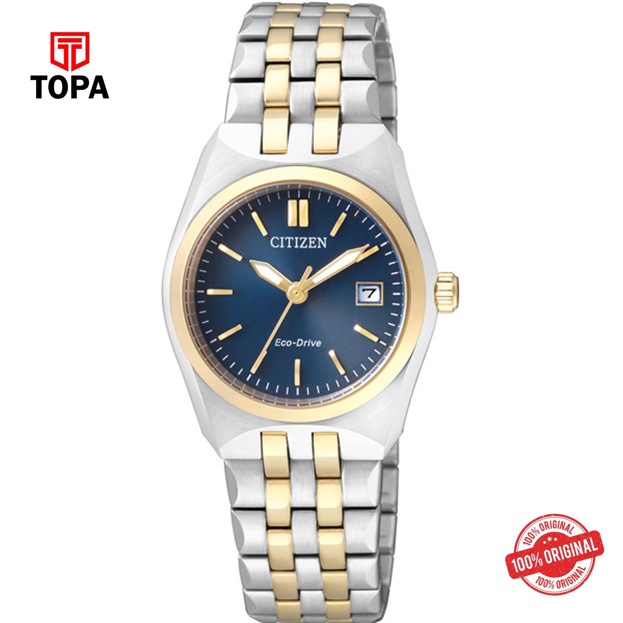 Citizen EW2294-61L blue dial eco-drive analog women's watch