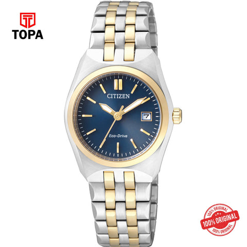 Citizen EW2294-61L blue dial eco-drive analog women's watch