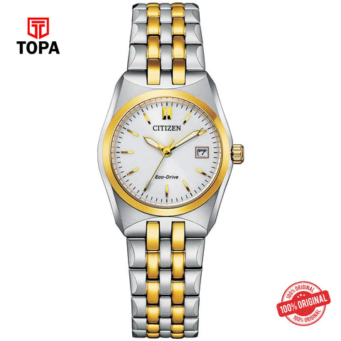 Citizen EW2299-50A white dial eco-drive analog women's watch
