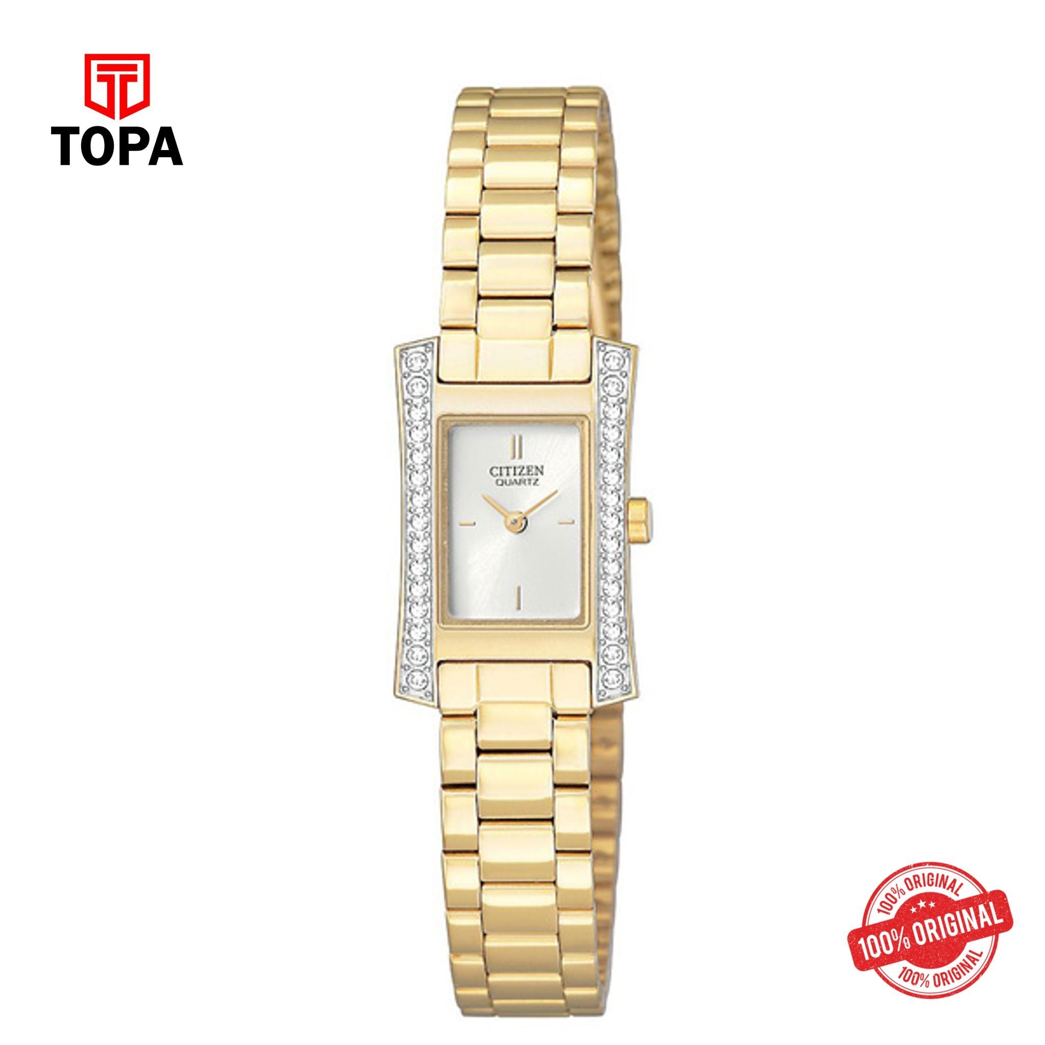 Citizen EZ6312-52P champagne dial quartz analog women's watch