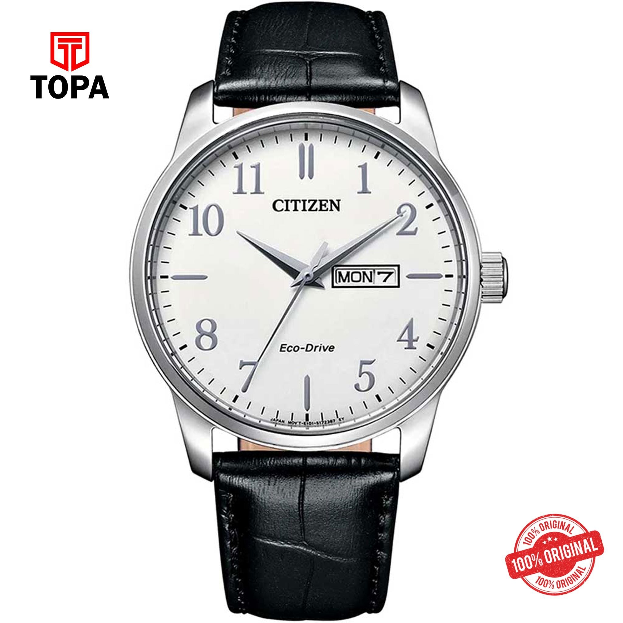 Topa Citizen-Eco-Drive-BM8550-14A-Leather-Strap-Men-Watch - Product Image 1