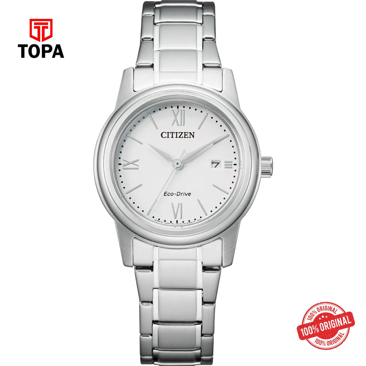 Citizen FE1220-89A white eco-drive analog women's watch