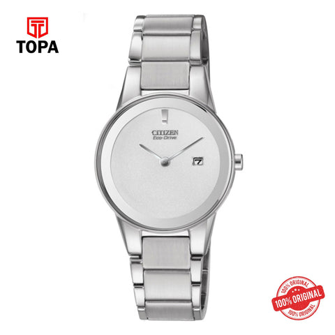Citizen GA1050-51A white eco-drive analog women's watch