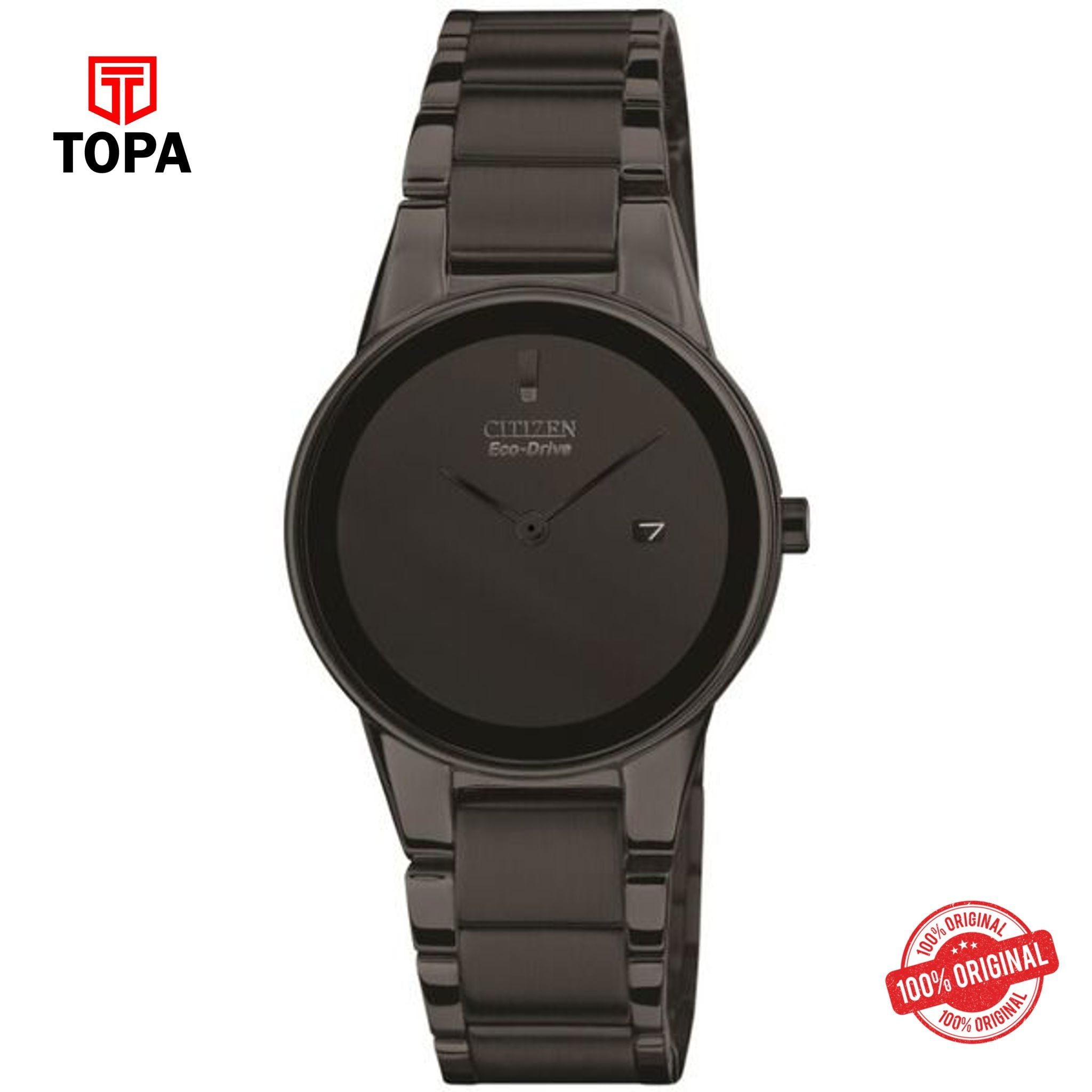 Citizen GA1055-57E black dial eco-drive analog women's watch