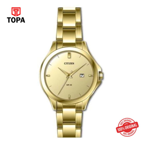Citizen HZ0002-51P champagne gold dial quartz analog women's watch
