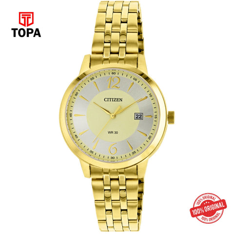 Citizen HZ0012-57P gold dial quartz analog women's watch
