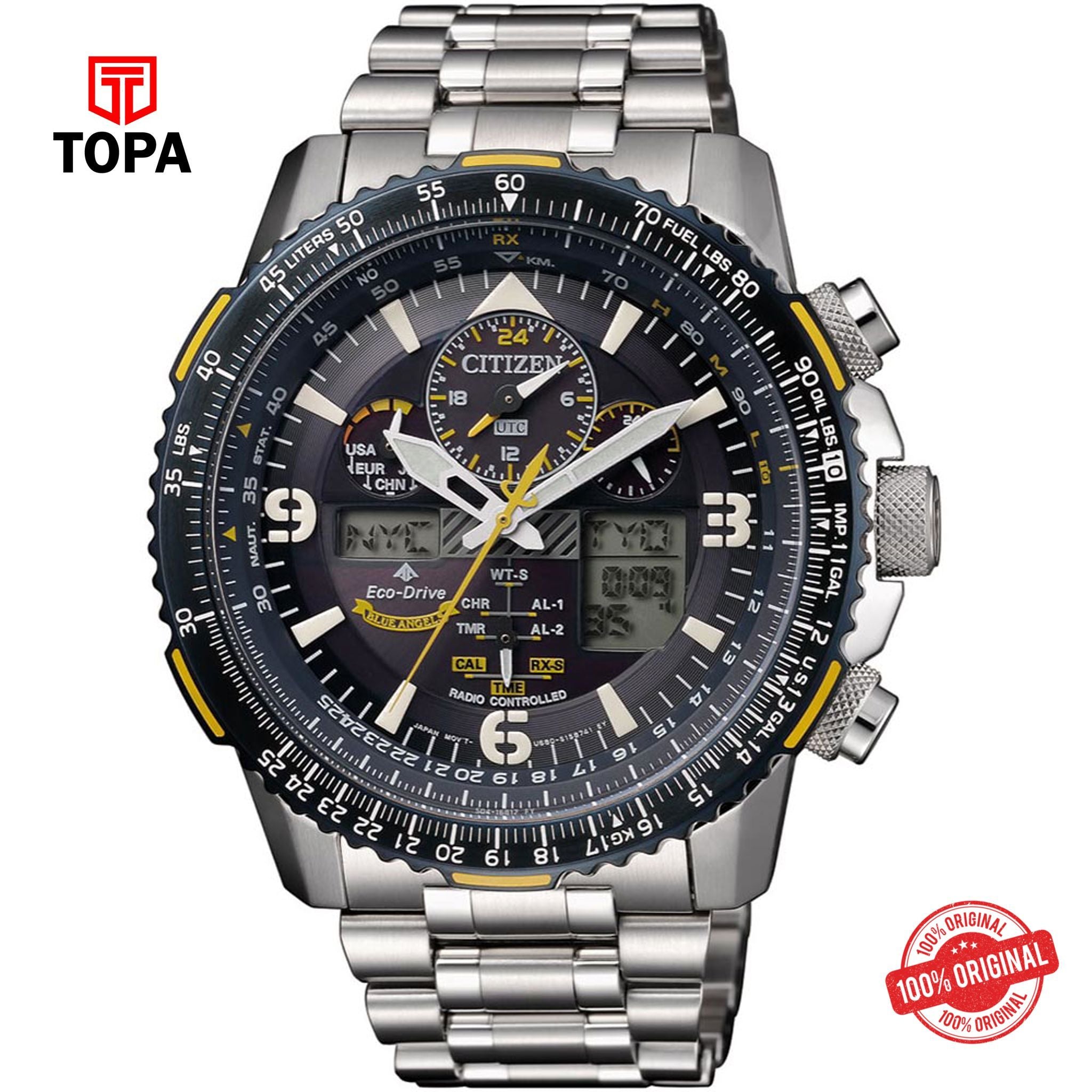 Topa Citizen-JY8078-52L-Metal-Band-Mens-Watch-Eco-Drive-Chronogra - Product Image 1