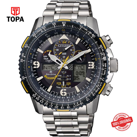 Topa Citizen-JY8078-52L-Metal-Band-Mens-Watch-Eco-Drive-Chronogra - Product Image 1