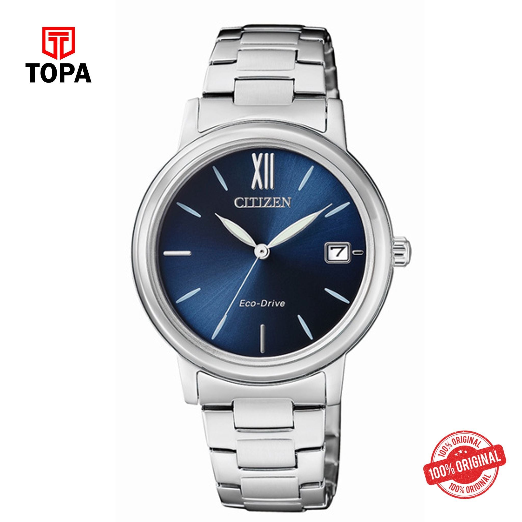 Citizen FE6090-85L blue dial eco-drive analog women's watch