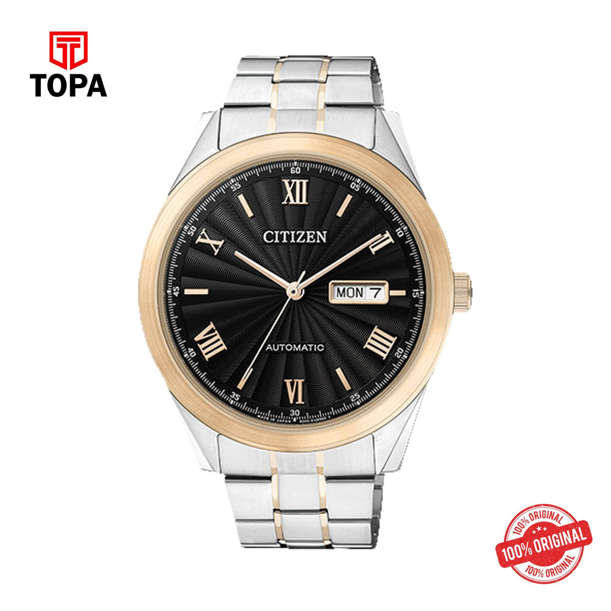 Topa Citizen-NH7514-59E-Automatic-Mens-Watch-Gold-Stainless-Steel - Product Image 1