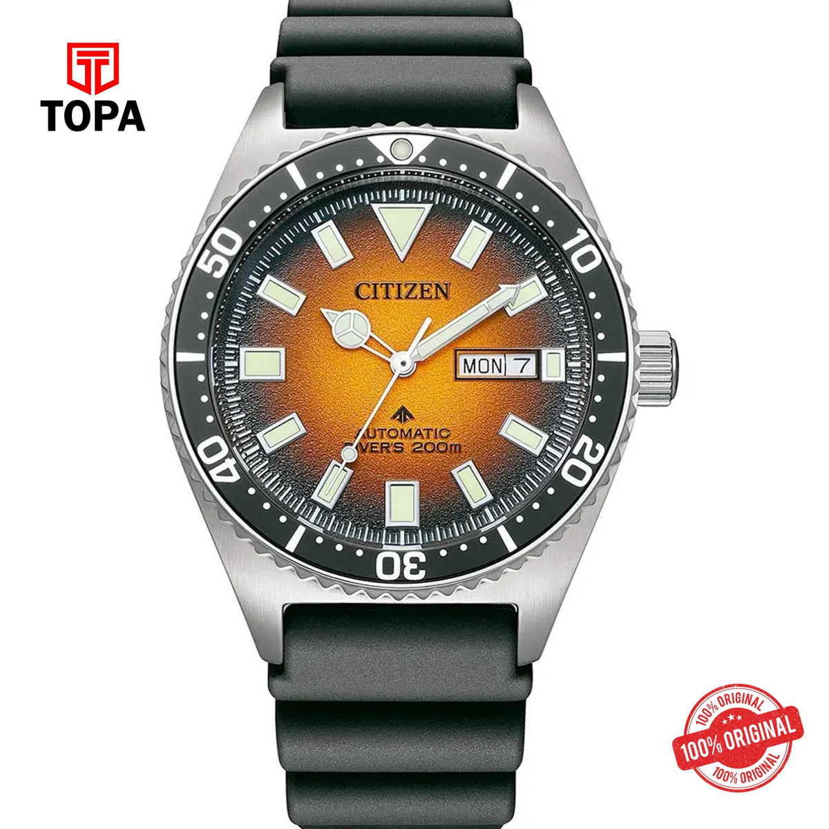 Topa Citizen-NY0120-01Z-Promaster-Rubber-Band-Men-Watch - Product Image 1