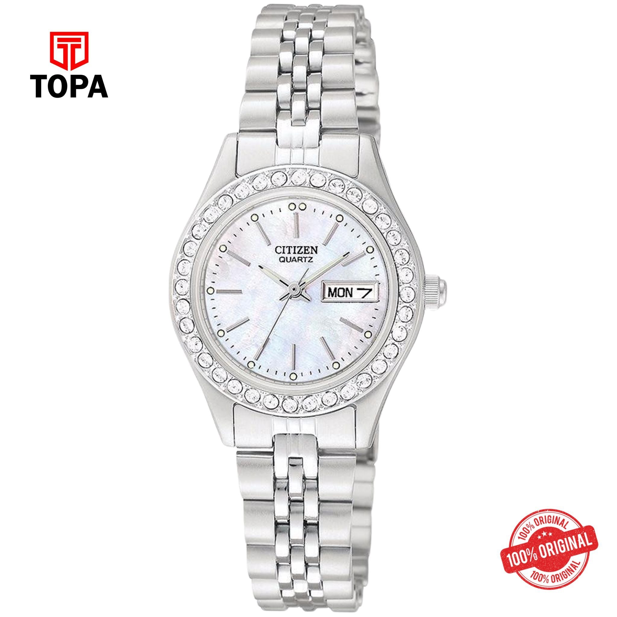 Citizen EQ0537-51D mother of pearl dial quartz analog women's watch