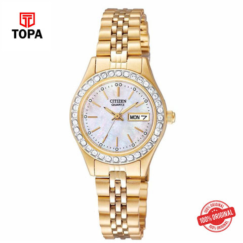 Citizen EQ0536-54D mother of pearl dial quartz analog women's watch
