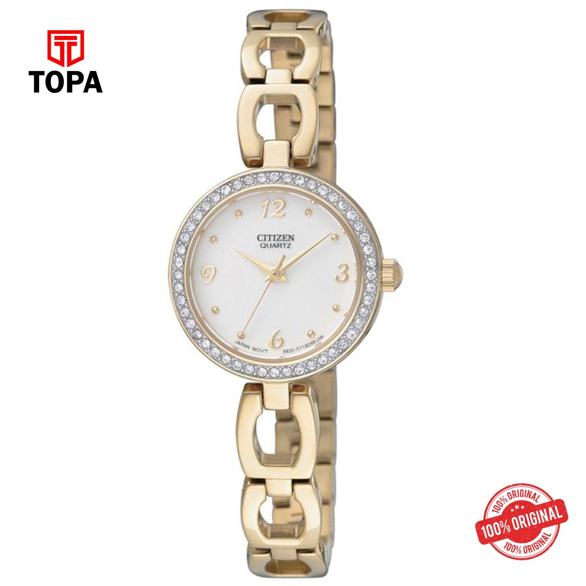 Citizen EJ6072-55A white dial quartz analog women's watch
