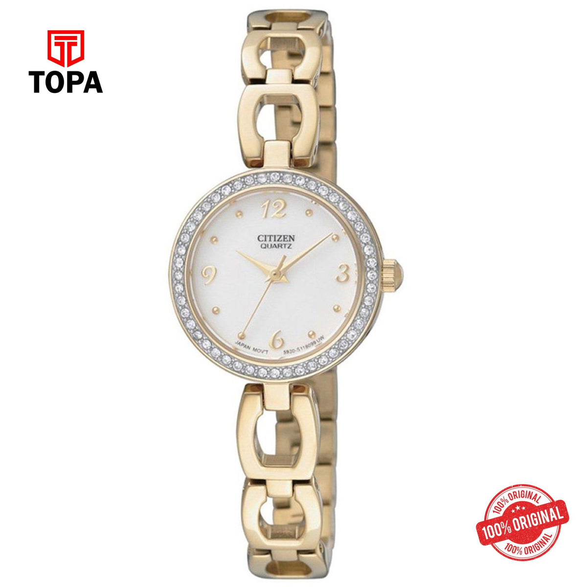 Citizen EJ6072-55A white dial quartz analog women's watch