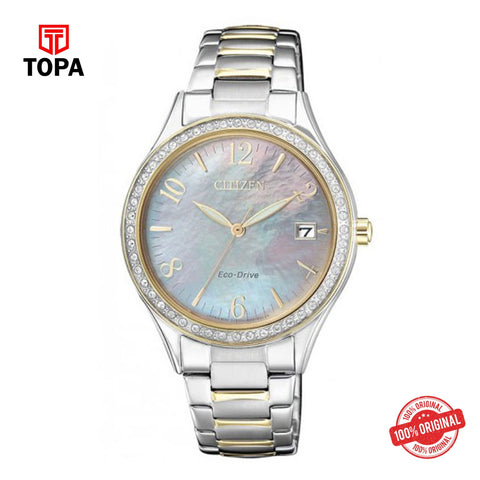 Citizen EO1184-81D mother of pearl dial eco-drive analog women's watch