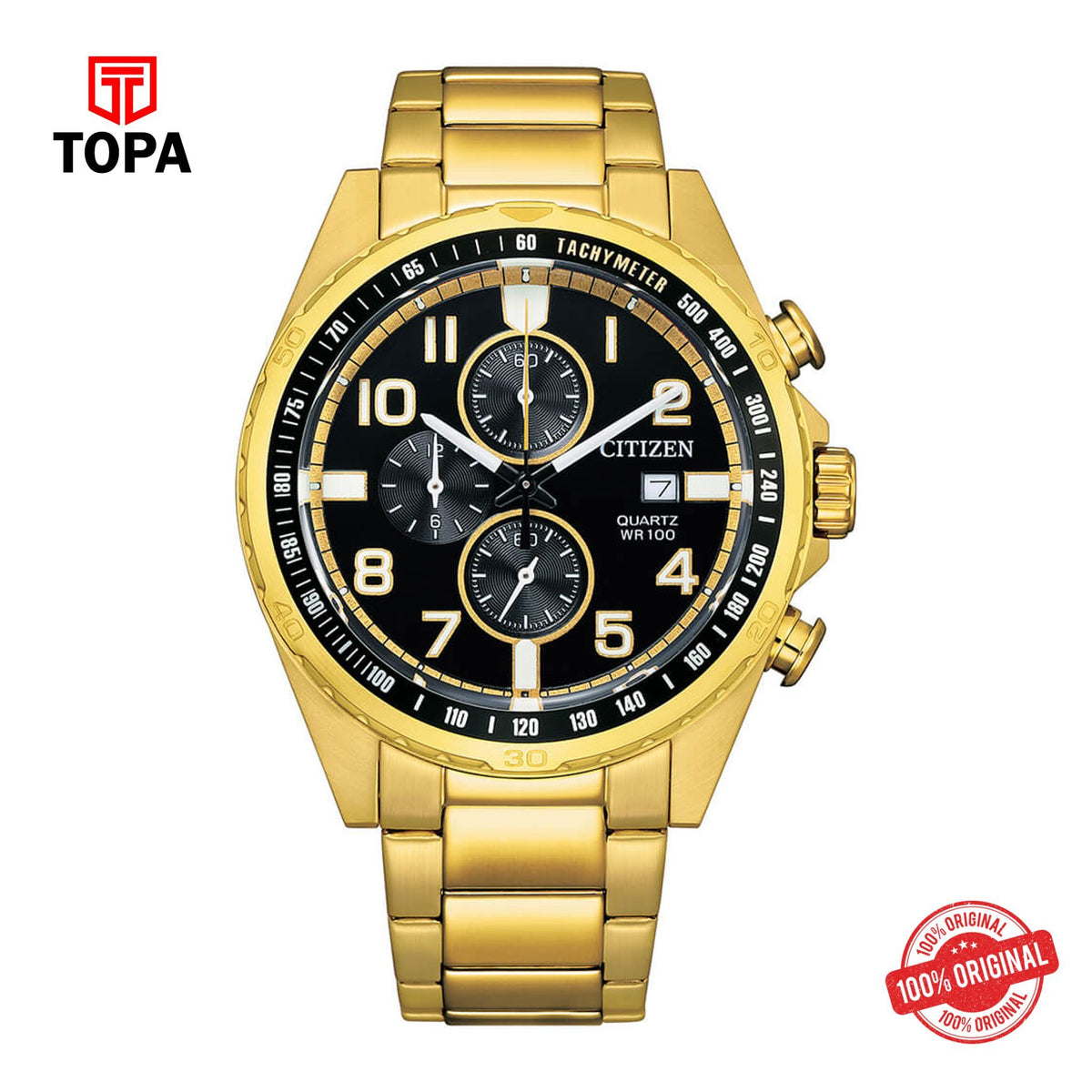Topa Citizen - AN3652-55E - Quartz Stainless Steel Watch For Men - Product Image 1