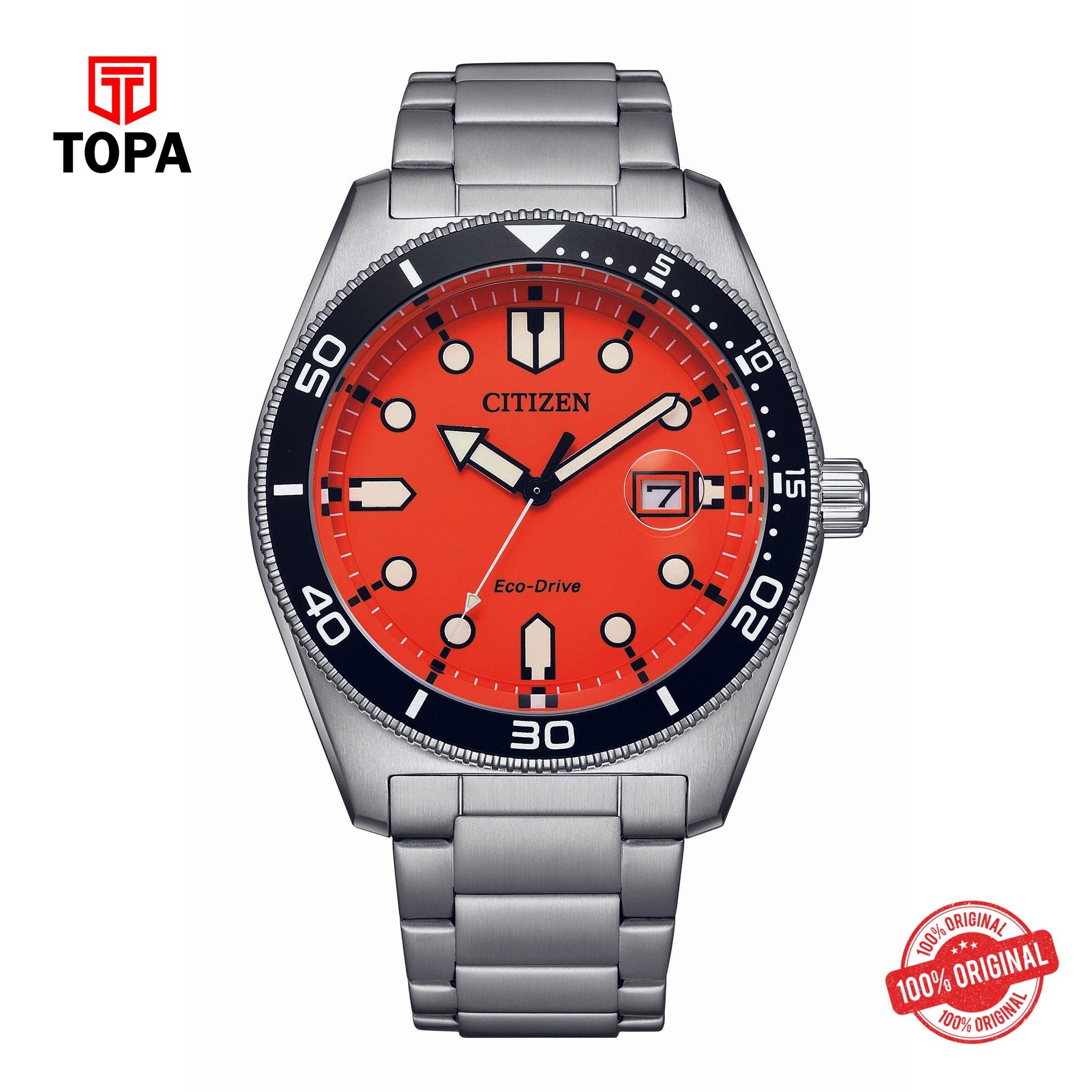Topa Citizen - AW1760-81X - Eco-Drive Stainless Steel Watch For Men - Product Image 1