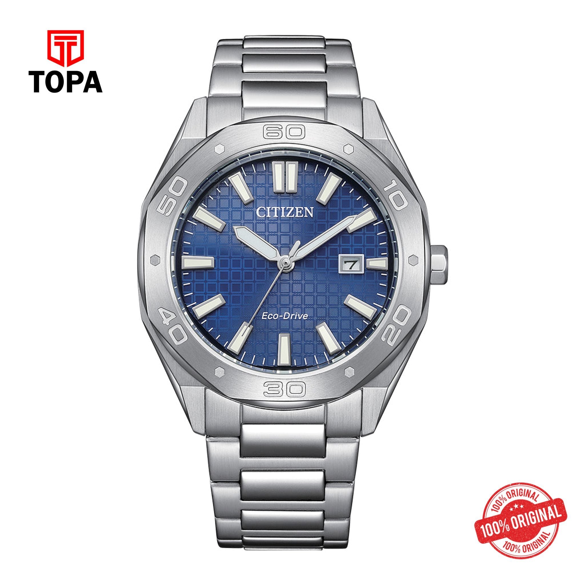 Topa Citizen - BM7630-80L - Eco Drive Stainless Steel Watch For Men - Product Image 1