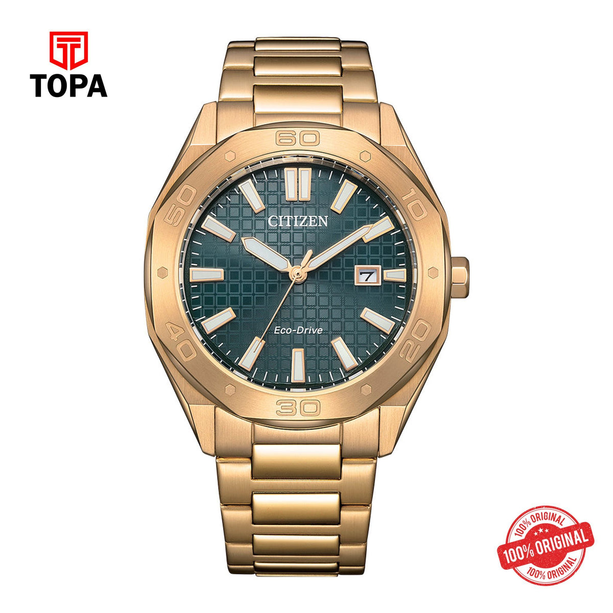 Topa Citizen - BM7633-81X - Eco Drive Stainless Steel Watch For Men - Product Image 1