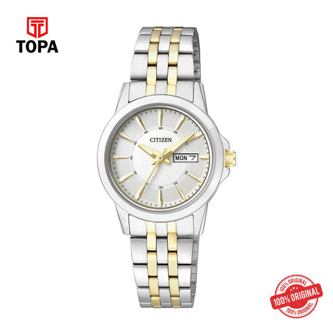 Citizen EQ0608-55A white dial quartz analog women's watch