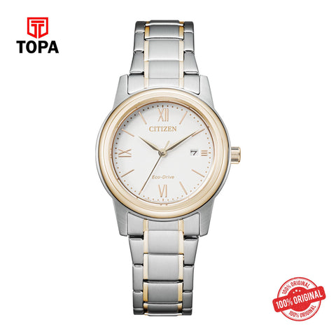 Citizen FE1226-82A white dial eco-drive analog women's watch