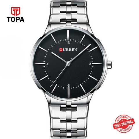 Topa Curren-8321-CH-BLK-Metal-Band-Men-Watch - Product Image 1