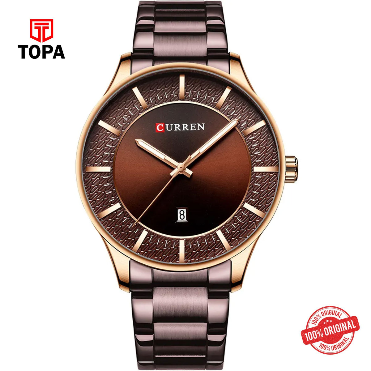 Topa Curren-8347-RSCOF-COF-Metal-Band-Men-Watch - Product Image 1