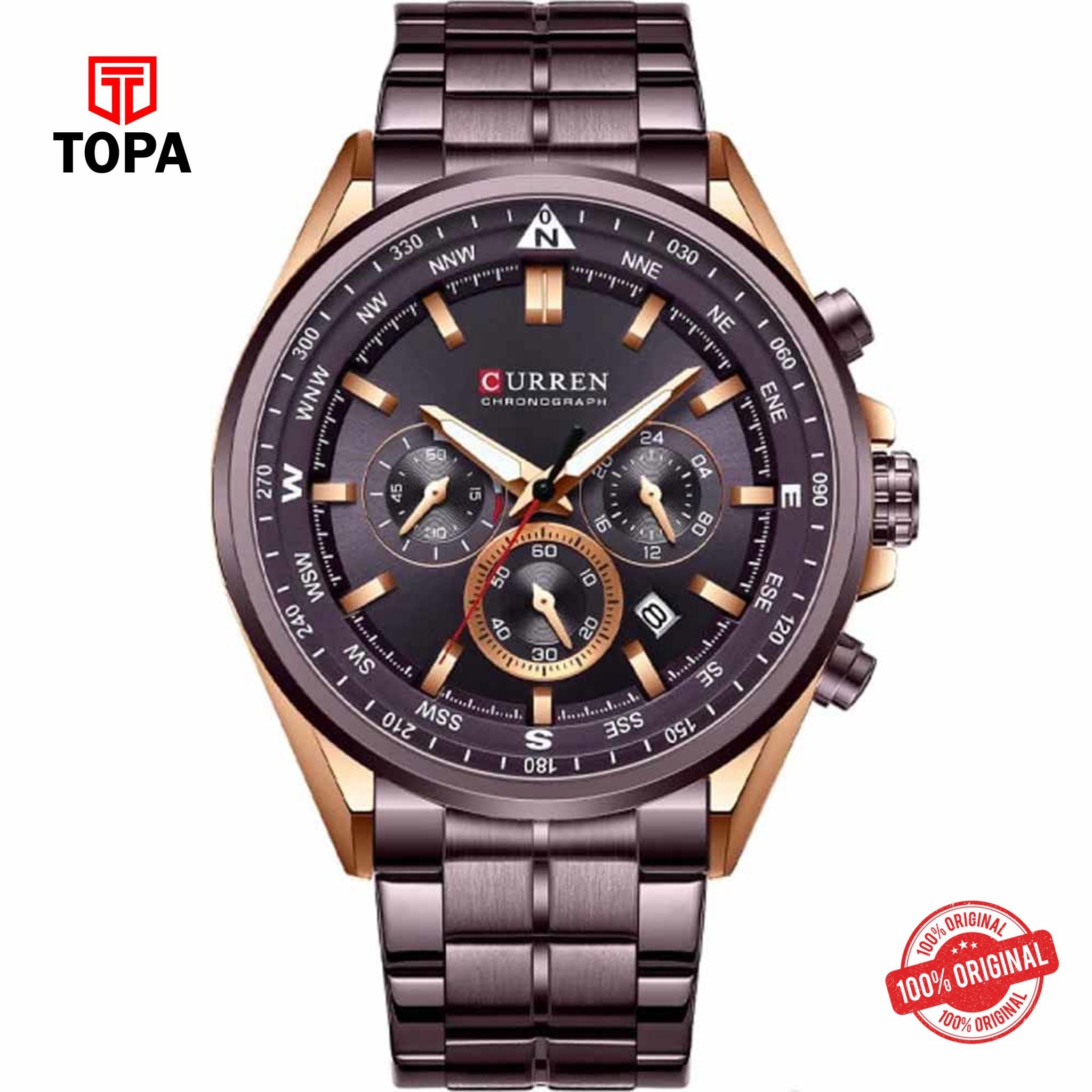 Topa Curren-8399-RSCOF-COF-Metal-Band-Men-Watch - Product Image 1