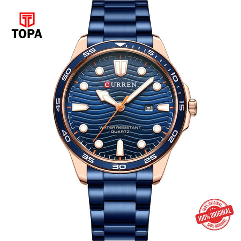 Topa Curren-8426-RGBLU-BLU-Metal-Band-Men-Watch - Product Image 1