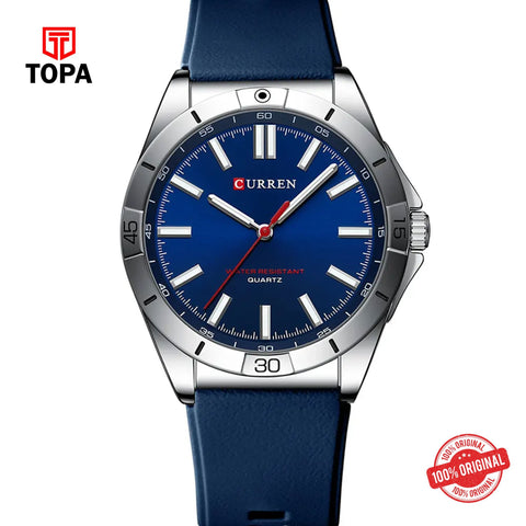 Topa Curren-8449-CH-BLU-Rubber-Band-Men-Watch - Product Image 1