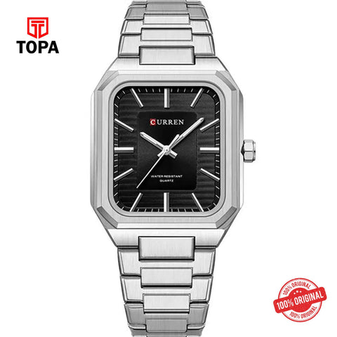 Topa Curren-8457G-CH-BLK-Metal-Band-Men-Watch - Product Image 1