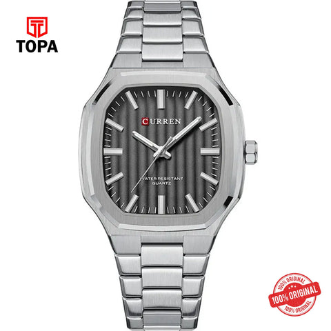 Topa Curren-8458G-CH-BLK-Metal-Band-Men-Watch - Product Image 1