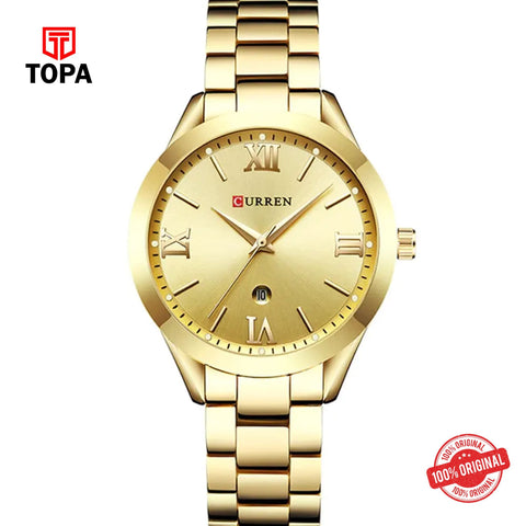 Topa Curren-9007-GLD-Metal-Band-Women-Watch - Product Image 1