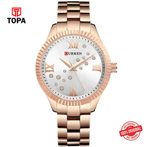 Topa Curren-9009-RS-SLV-Metal-Band-Women-Watch - Product Image 1