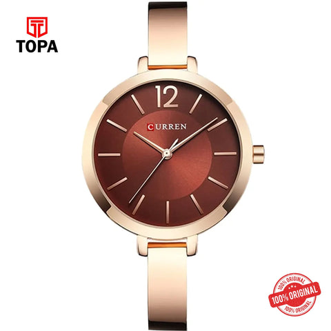 Topa Curren-9012-RS-BRW-Metal-Band-Women-Watch - Product Image 1