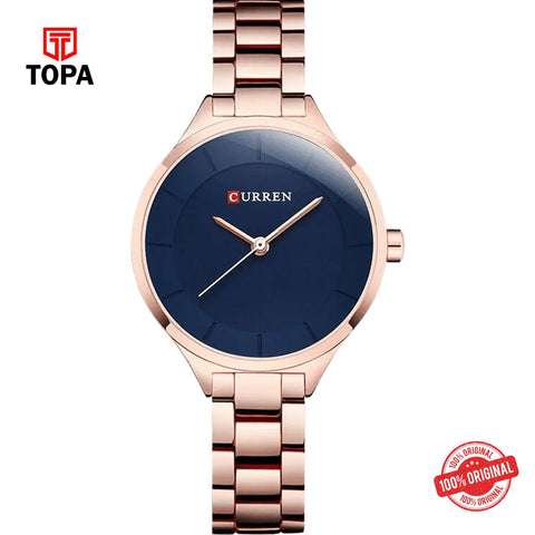 Topa Curren-9015-RS-BLU-Metal-Band-Women-Watch - Product Image 1