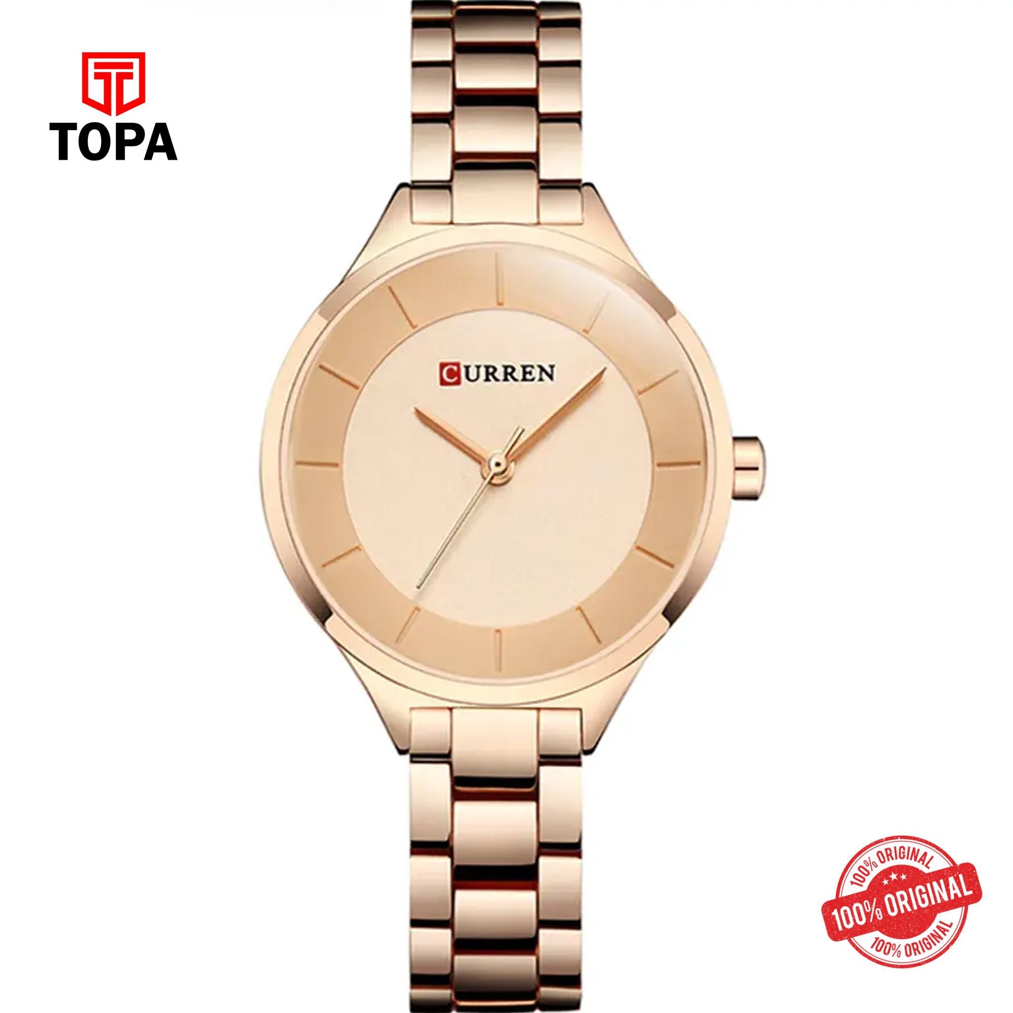 Topa Curren-9015-RS-Metal-Band-Women-Watch - Product Image 1