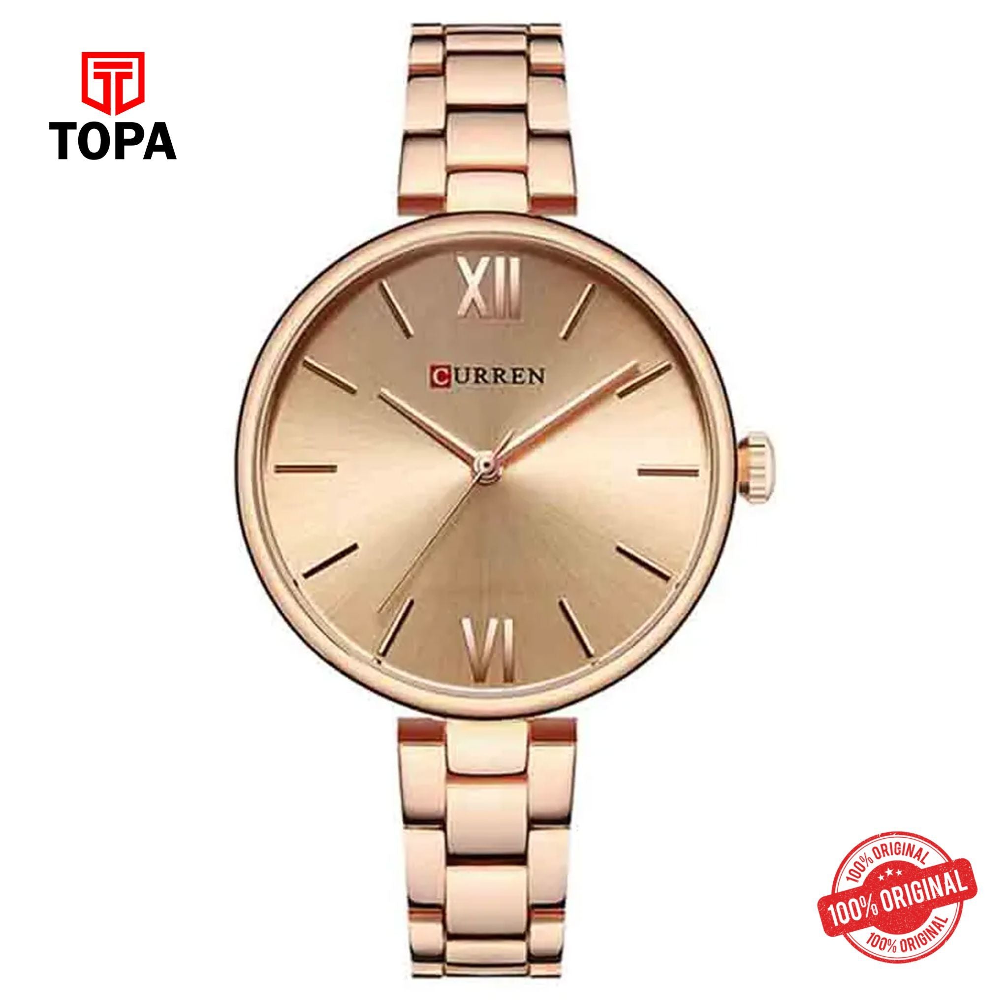 Topa Curren-9017-RS-Metal-Band-Women-Watch - Product Image 1