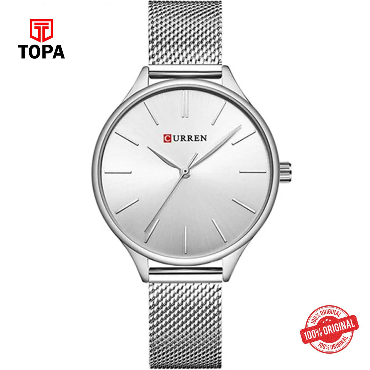 Topa Curren-9024-CH-SLR-Mesh-Band-Women-Watch - Product Image 1