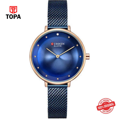 Topa Curren-9029-RSBLU-BLU-Mesh-Band-Women-Watch - Product Image 1