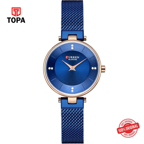 Topa Curren-9031-RGBLU-BLU-Mesh-Band-Women-Watch - Product Image 1