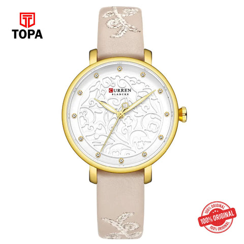 Topa Curren-9046-GLDSKN-WHT-Women-Watch - Product Image 1