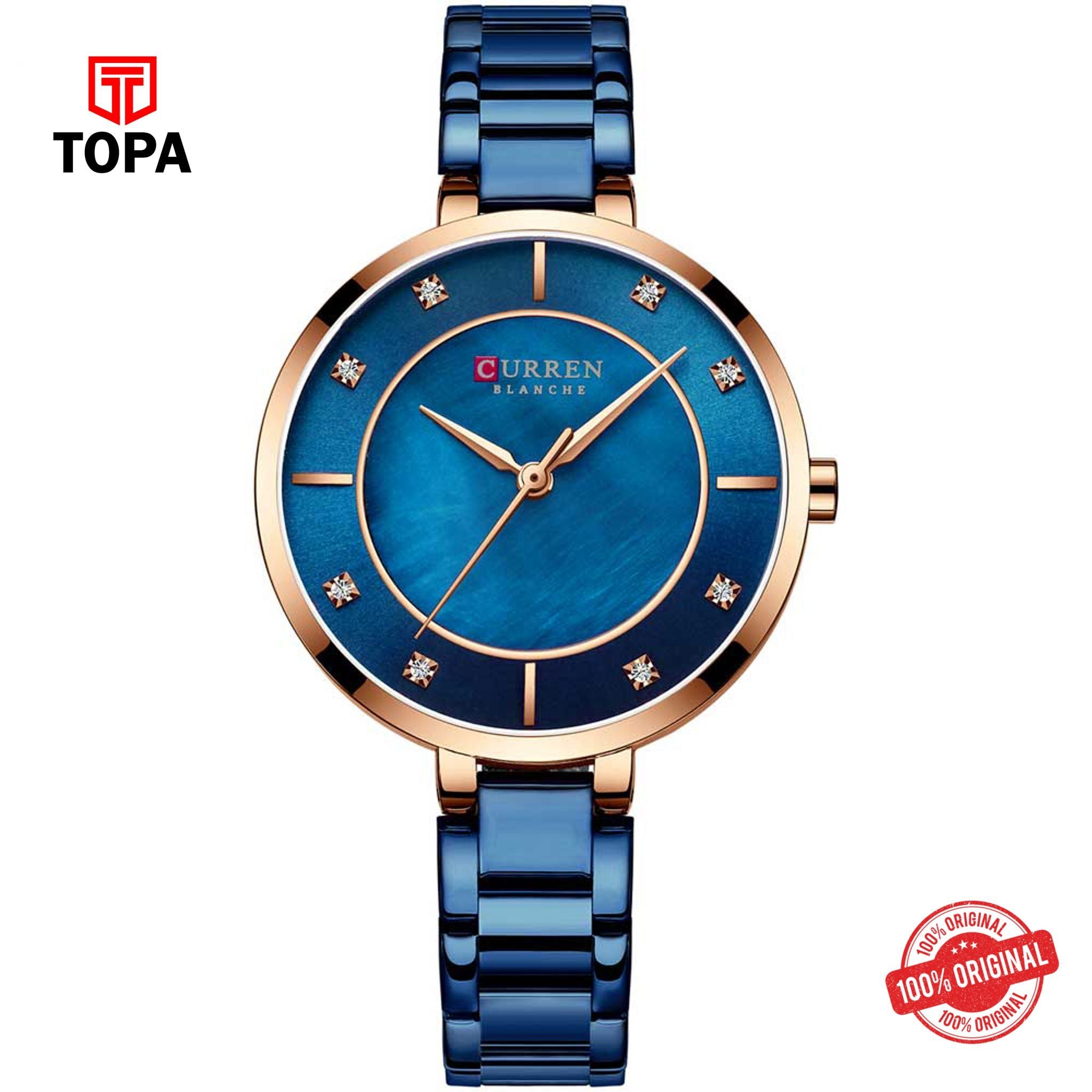 Topa Curren-9051-RS-BLU-Metal-Band-Woman-Watch - Product Image 1