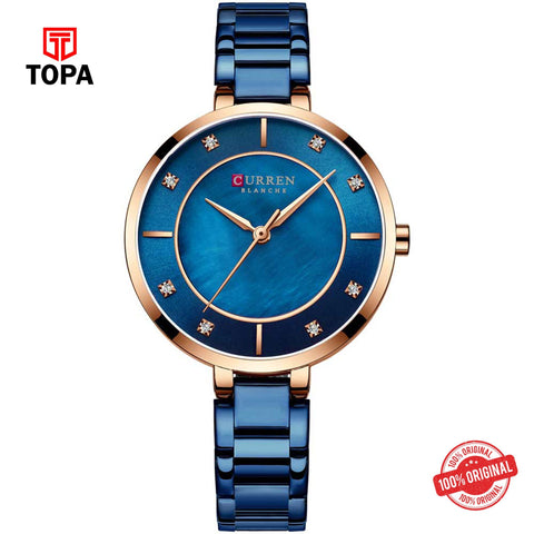 Topa Curren-9051-RS-BLU-Metal-Band-Woman-Watch - Product Image 1