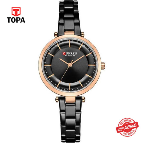 Topa Curren-9054-RS-BLK-Metal-Band-Women-Watch - Product Image 1