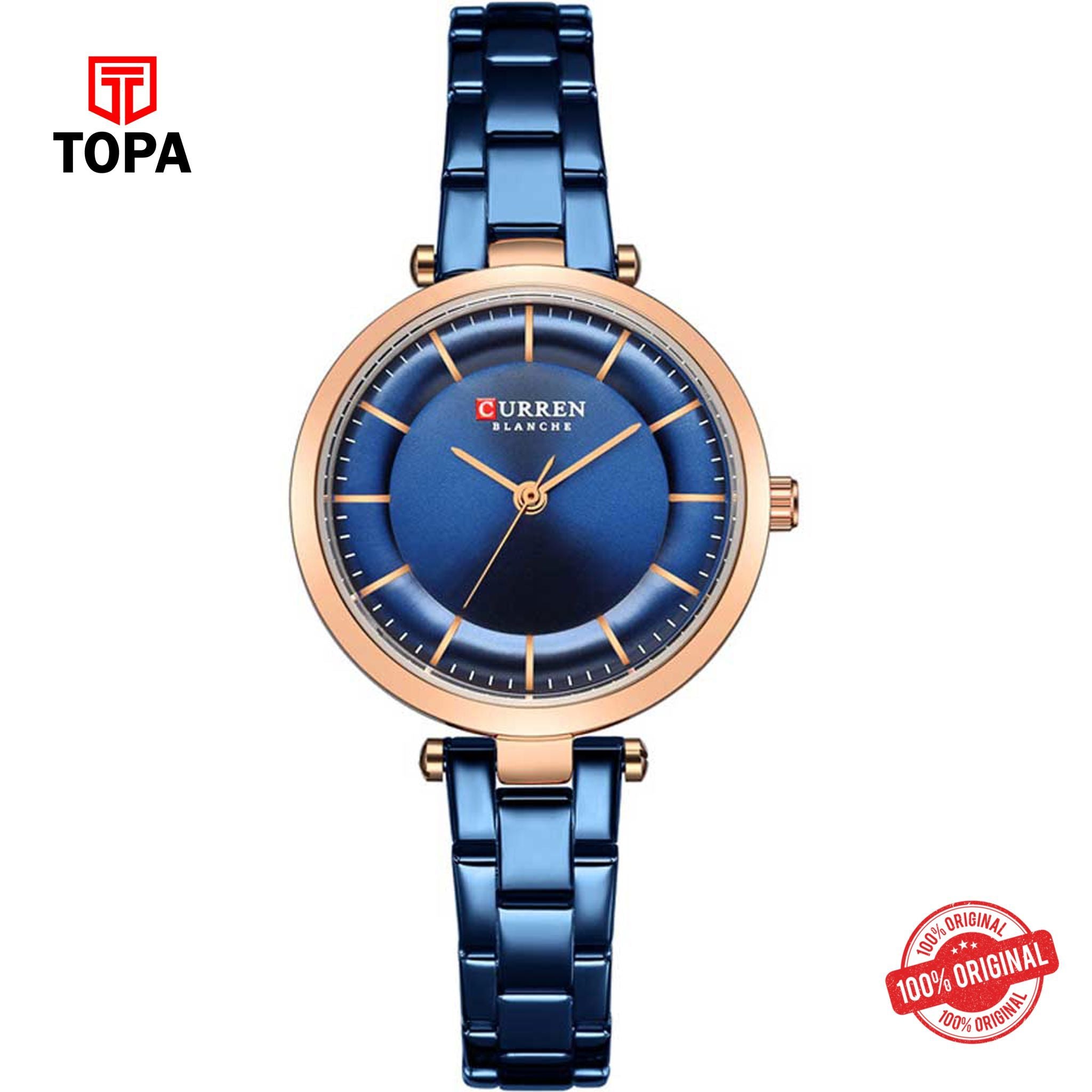 Topa Curren-9054-RS-BLU-Metal-Band-Woman-Watch - Product Image 1