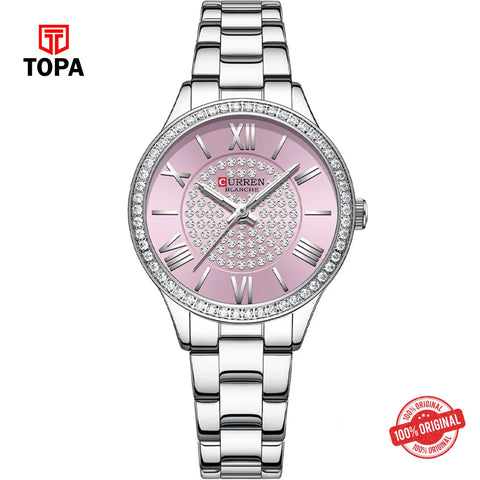 Topa Curren-9084-CH-PNK-Metal-Band-Women-Watch - Product Image 1