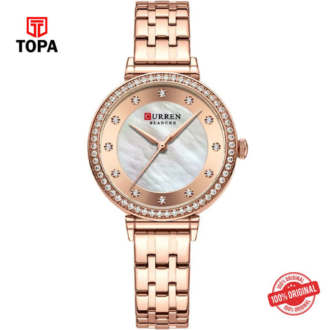 Topa Curren-9087-RS-WHT-Metal-Band-Women-Watch - Product Image 1